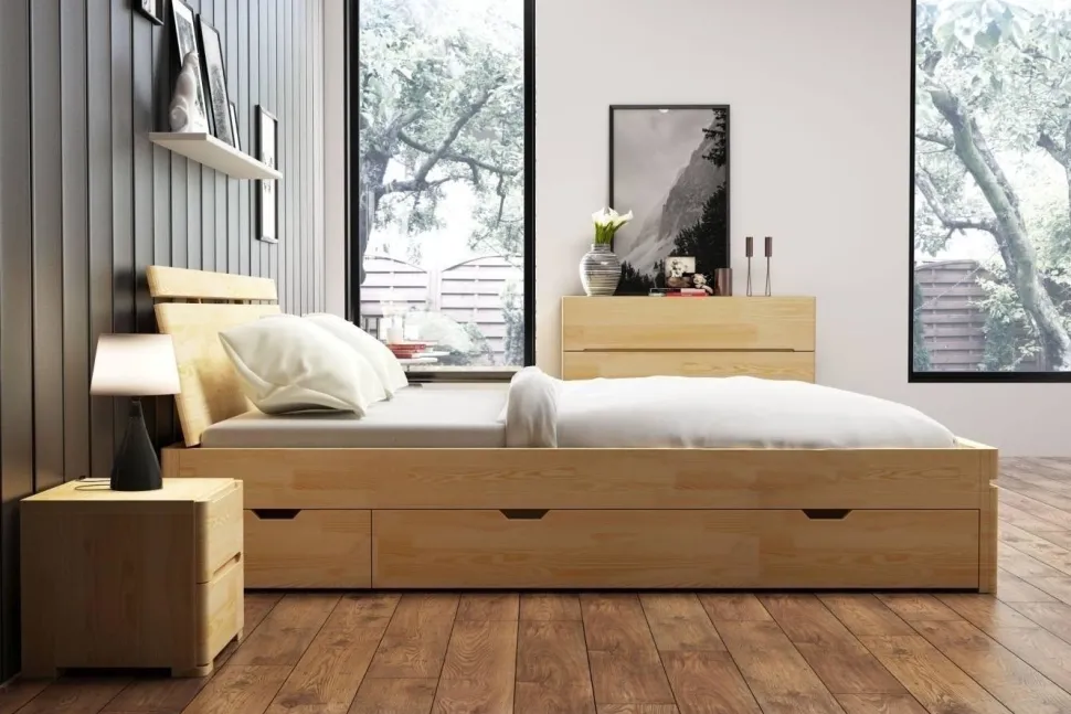 Łóżko sosnowe Sparta Maxi & 4 szuflady 2