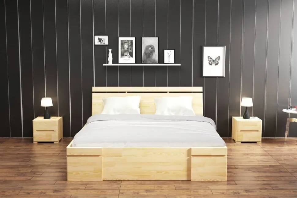 Łóżko sosnowe Sparta Maxi & 4 szuflady 2