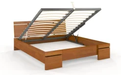 Łóżko sosnowe Sparta Maxi ze skrzynią 125,5x220