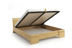 Łóżko sosnowe Sparta Maxi ze skrzynią 125,5x220