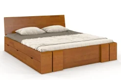 Łóżko sosnowe Vestre Maxi &z 4 szufladami 160x220