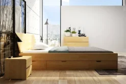 Łóżko sosnowe Vestre Maxi &z 4 szufladami 160x220