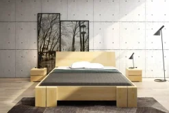 Łóżko sosnowe Vestre Maxi ze skrzynią 120x220