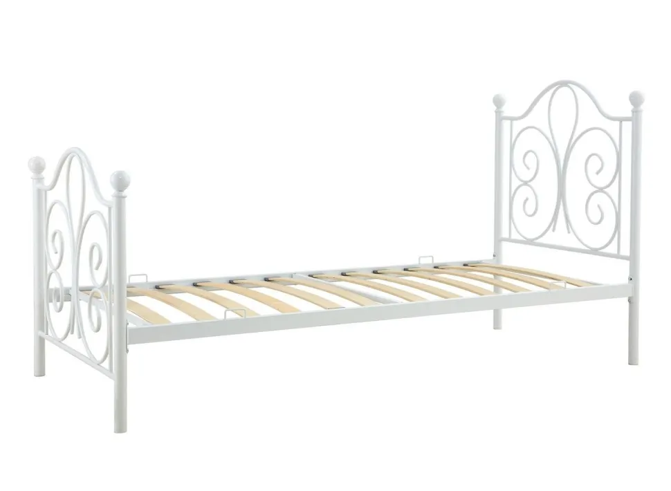 Łóżko Tala 90 cm metalowe biały