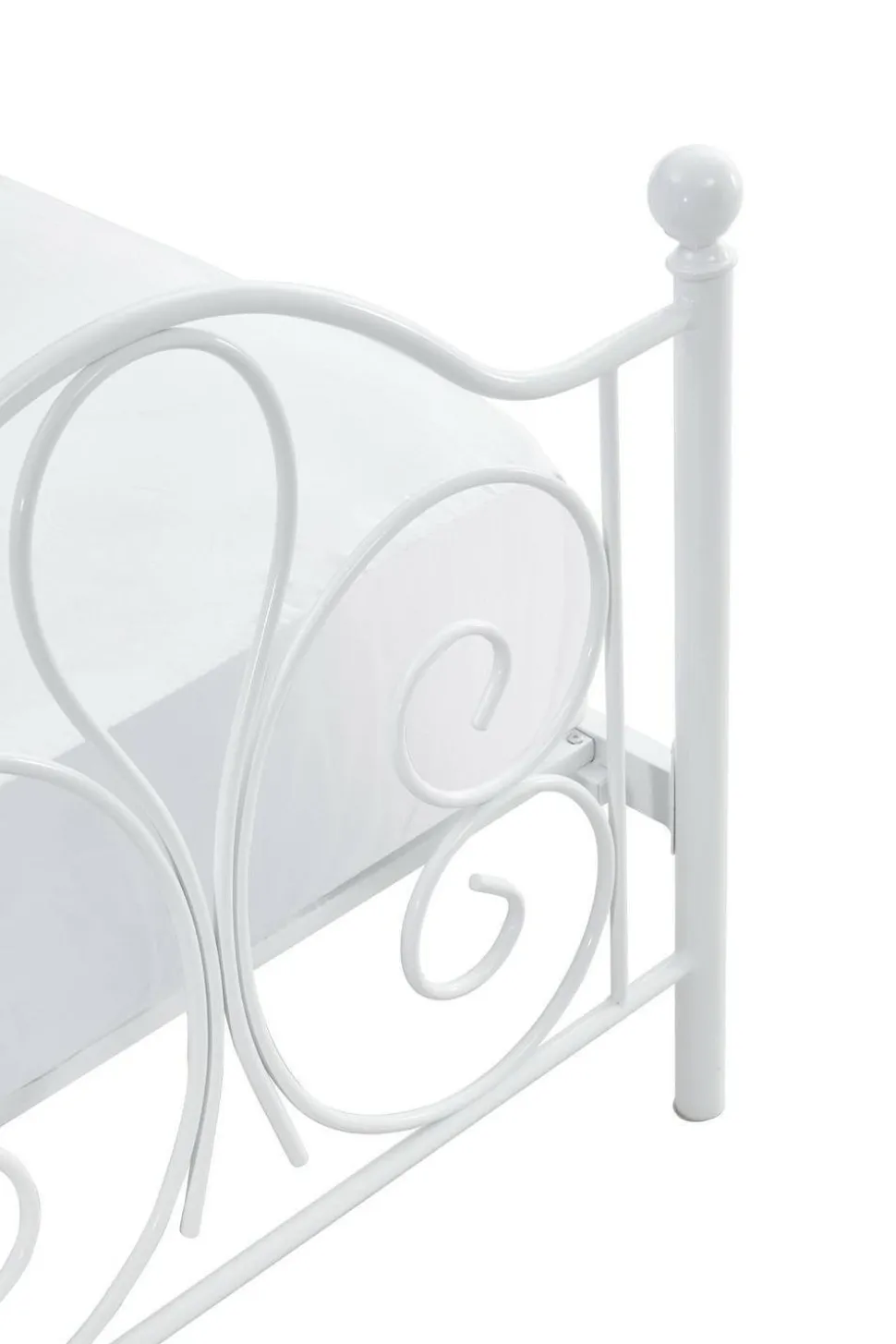 Łóżko Tala 90 cm metalowe biały