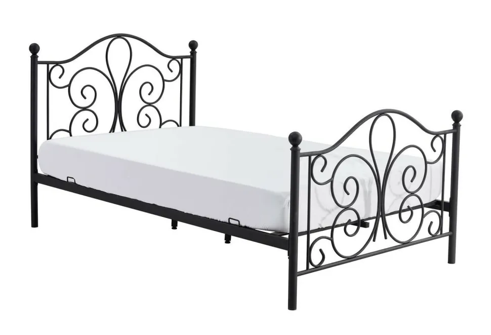 Łóżko Tala 90 cm metalowe czarny