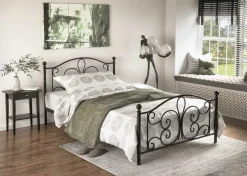 Łóżko Tala 90 cm metalowe czarny