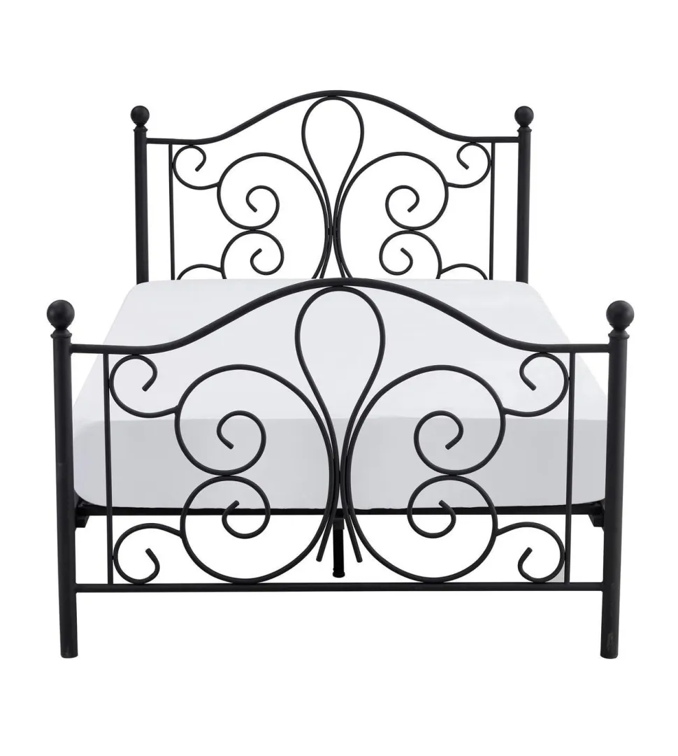 Łóżko Tala 90 cm metalowe czarny