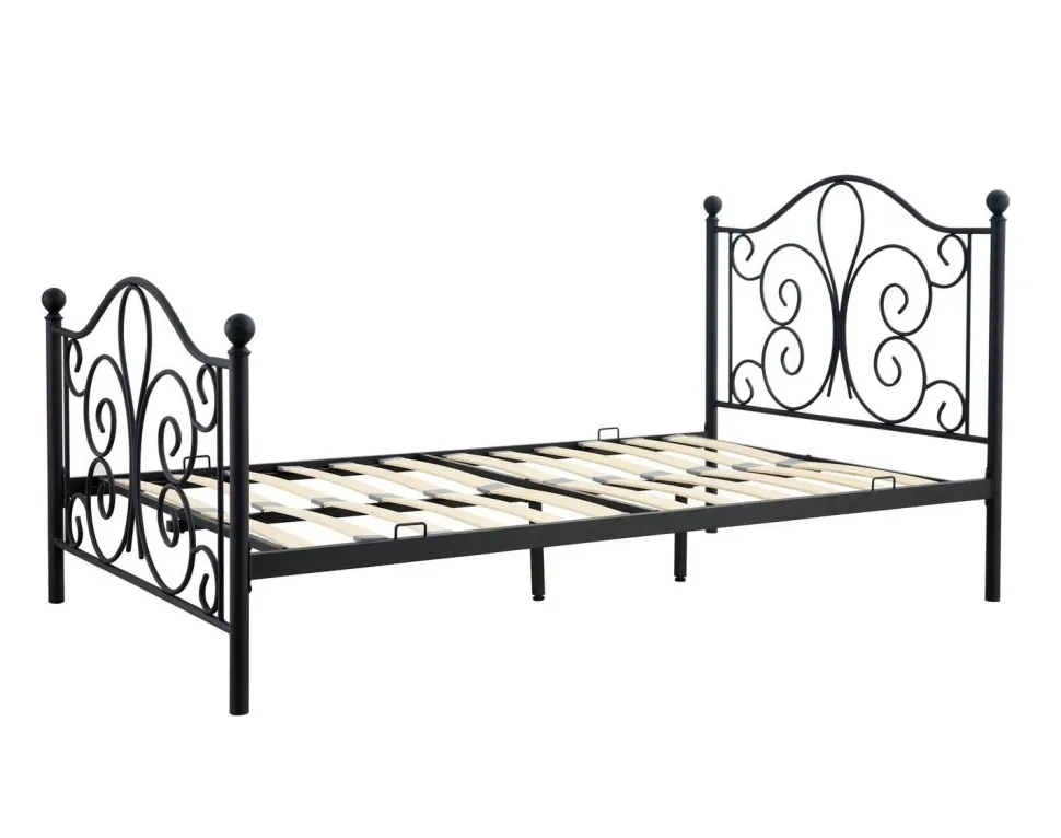 Łóżko Tala 90 cm metalowe czarny