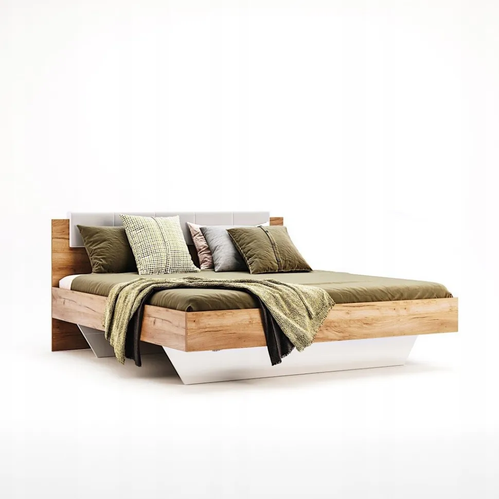 Łóżko Tissa z zagłówkiem 160x200cm dąb craft