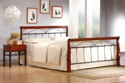 Łóżko Vera 90 cm czereśnia ant./czarny