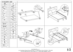 Łóżko Victory 160 cm z szufladami popielaty