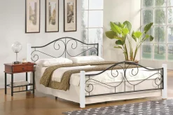 Łóżko Vista 160 cm biały / czarny