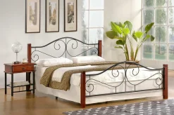 Łóżko Vista 160 cm czereśnia ant./czarny