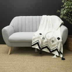 Koc Boho Dompu bawełniany 130x170