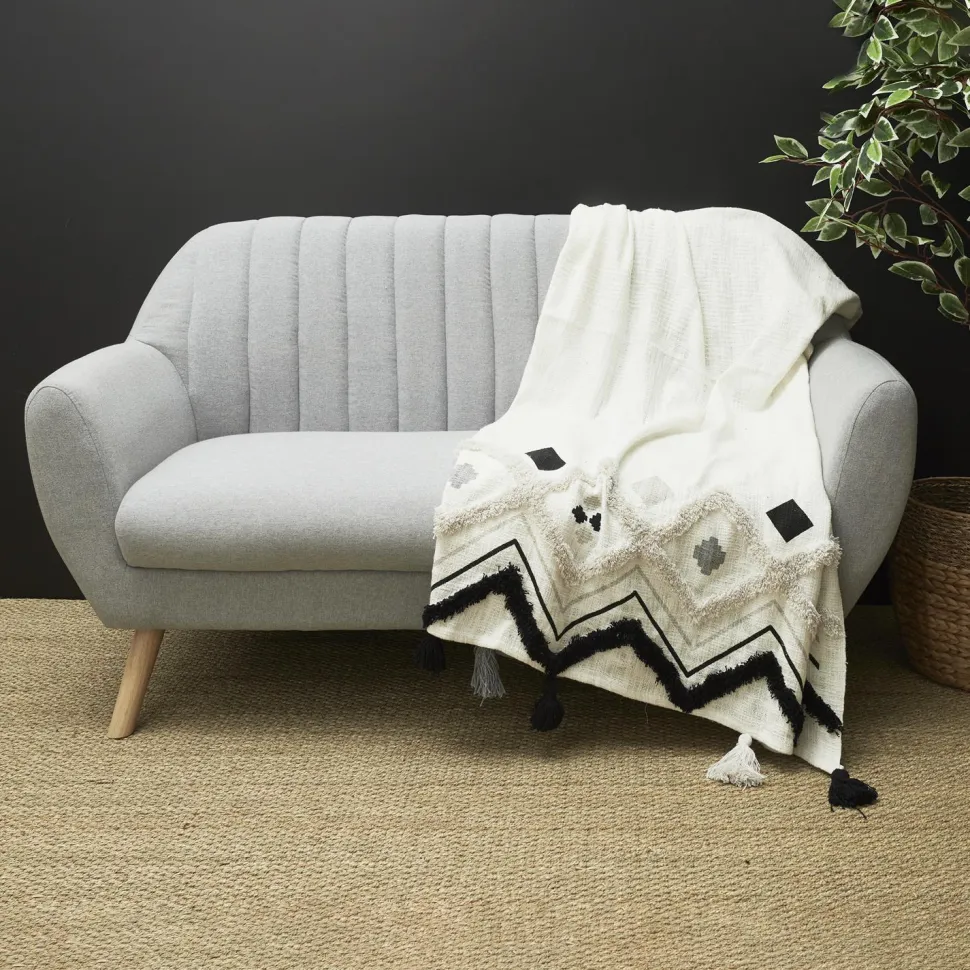 Koc Boho Dompu bawełniany 130x170