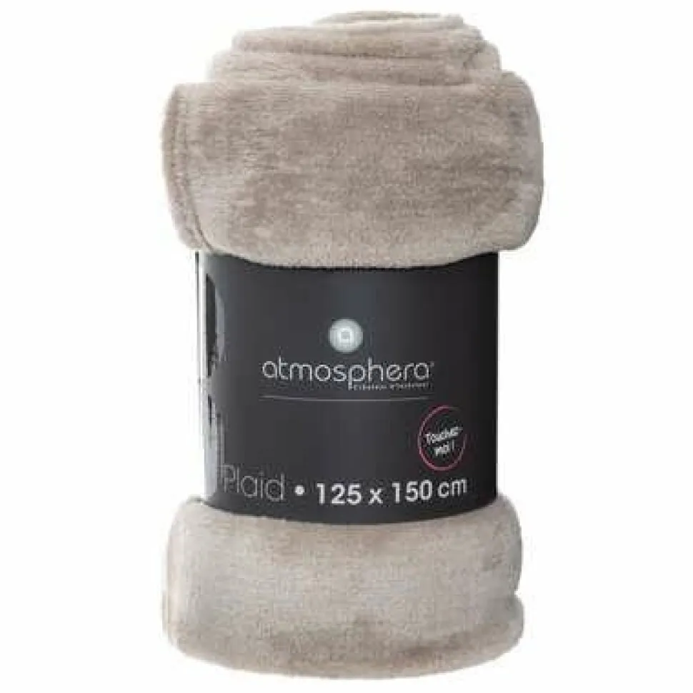 Koc Flanelowy beżowy 125x150cm