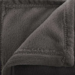 Koc Flanelowy grafitowy 130x180cm