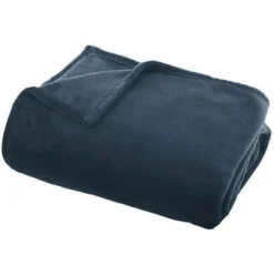 Koc Flanelowy granatowy 125x150cm