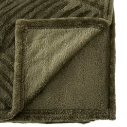 Koc flanelowy Zoa khaki 150x125cm