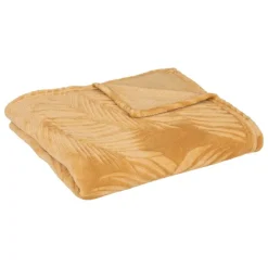 Koc flanelowy Zoa żółty 150x125cm