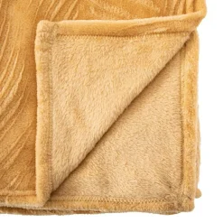 Koc flanelowy Zoa żółty 150x125cm