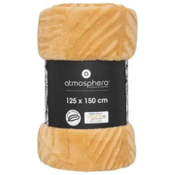 Koc flanelowy Zoa żółty 150x125cm