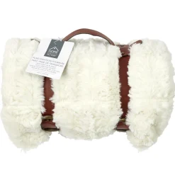 Koc Furry 120x150cm biały z uchwytem