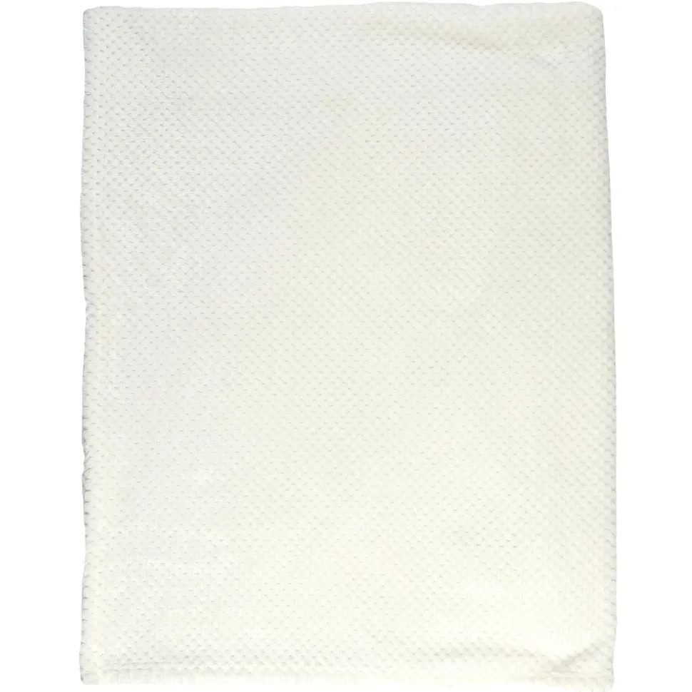 Koc/ Pled Honeycomb kremowy 120x150cm