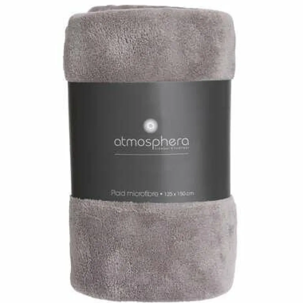 Koc Pled mikrofibra 125x150cm szary