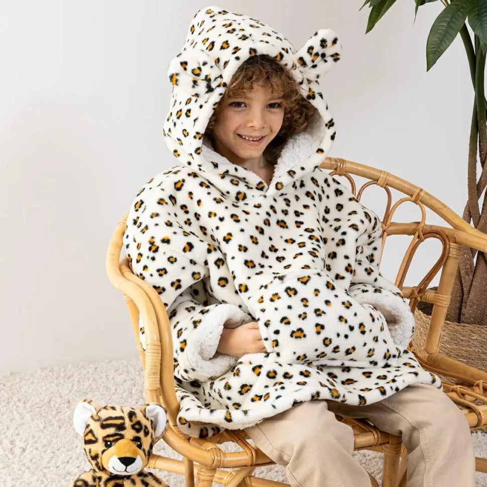 Koc z kapturem Pantera pomarańczowy