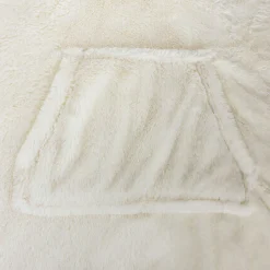 Koc z rękawami Aksel uniwersalny biały