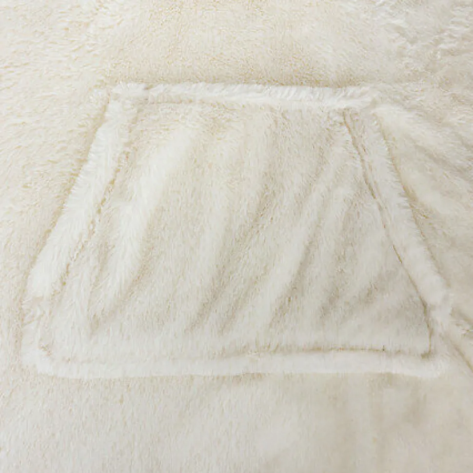 Koc z rękawami Aksel uniwersalny biały