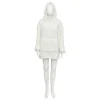Koc z rękawami i kapturem Teddy uniwersalny biały