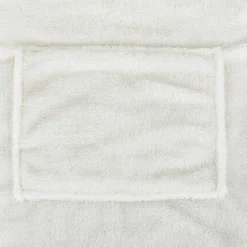 Koc z rękawami i kapturem Teddy uniwersalny biały