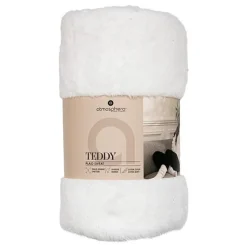 Koc z rękawami i kapturem Teddy uniwersalny biały