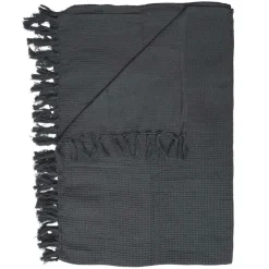 Koc/Pled Waffle antracytowy 150x200cm
