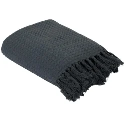 Koc/Pled Waffle antracytowy 150x200cm