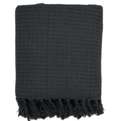 Koc/Pled Waffle antracytowy 150x200cm