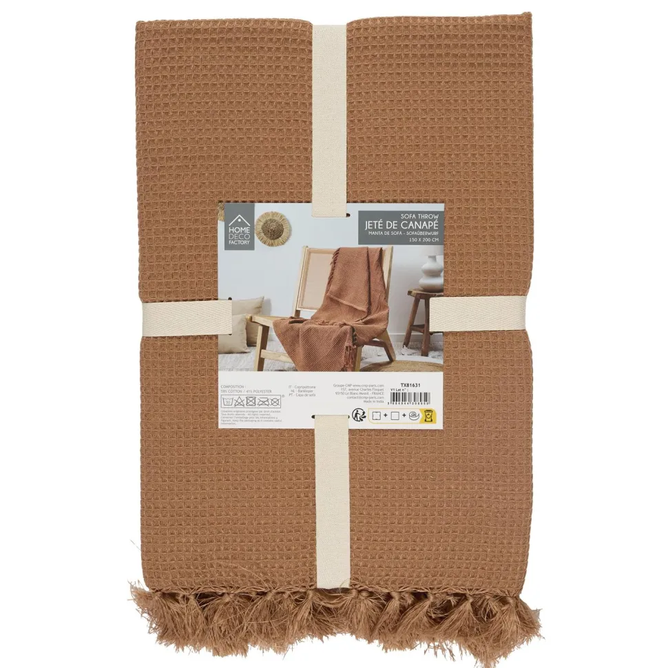 Koc/Pled Waffle ochra 150x200cm