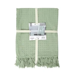 Koc/Pled Waffle zielony