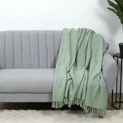 Koc/Pled Waffle zielony