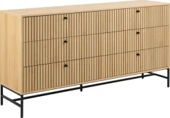 Komoda Albany 6 szuflad dąb naturalny