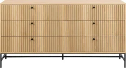 Komoda Albany 6 szuflad dąb naturalny