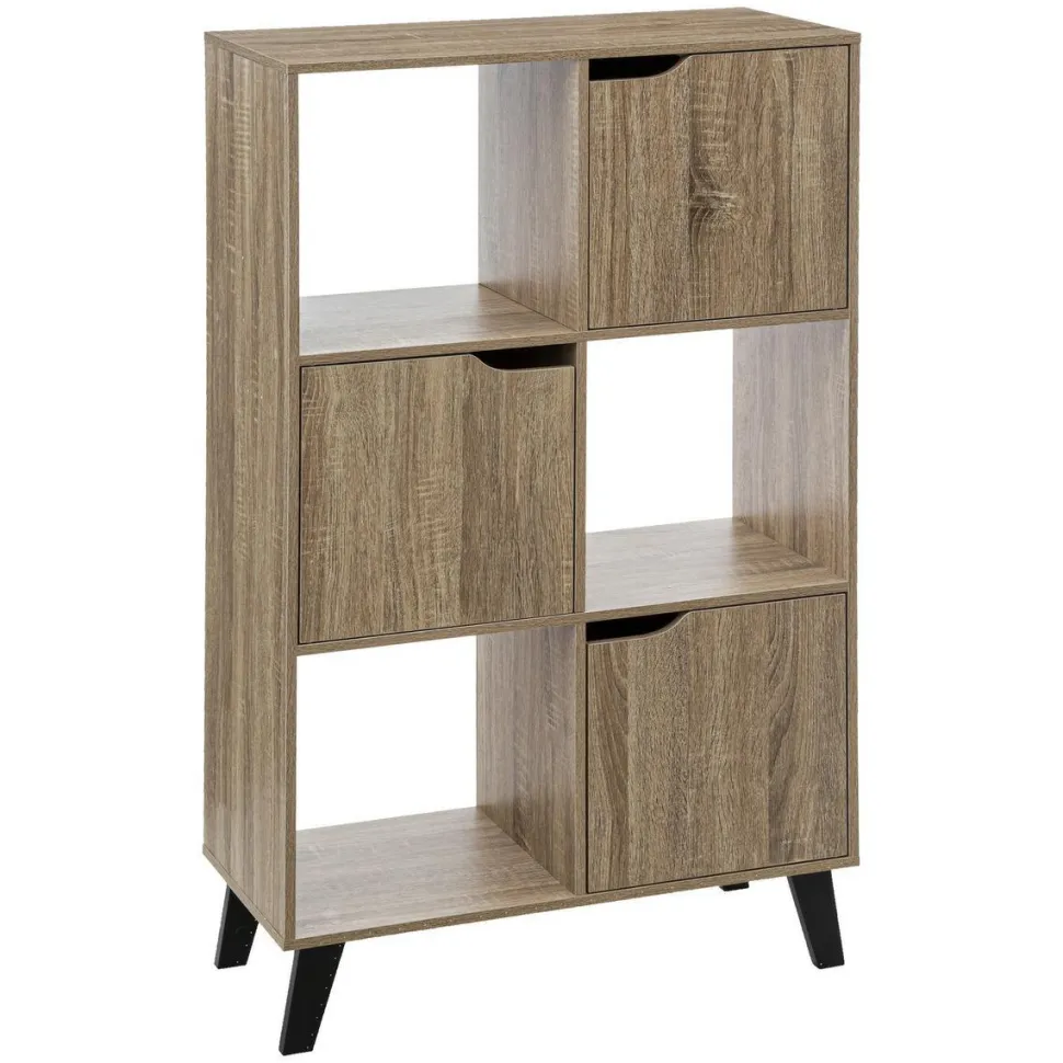 Komoda Ceda 3 półki + 3 szafki dąb