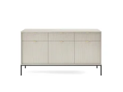 Komoda Delicious duża ryflowana kaszmir czarne nogi