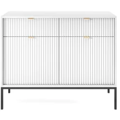 Komoda Delicious ryflowana biała