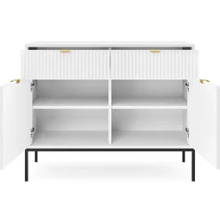 Komoda Delicious ryflowana biała