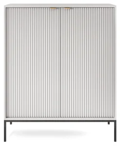 Komoda Delicious wysoka ryflowana szara