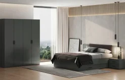 Komoda Della 4 szuflady szara